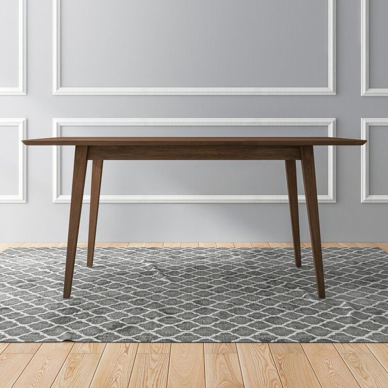 Ashcroft Furniture Co Levi Modern Style Solid Wood Rectangular Dining Kitchen Table