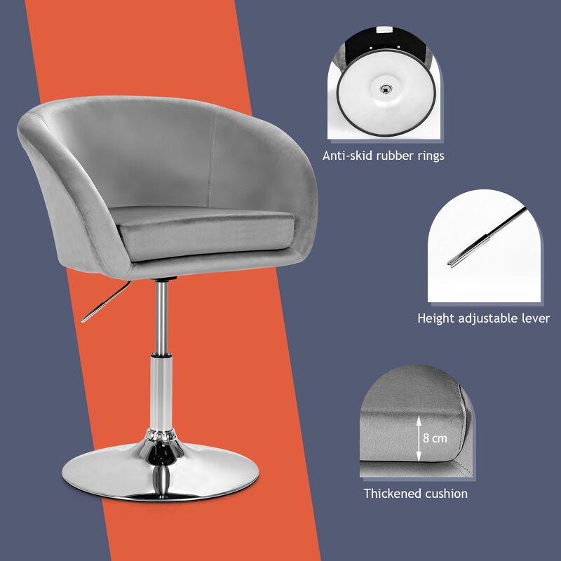 360-Degree Swivel Accent Chair with Round-Back