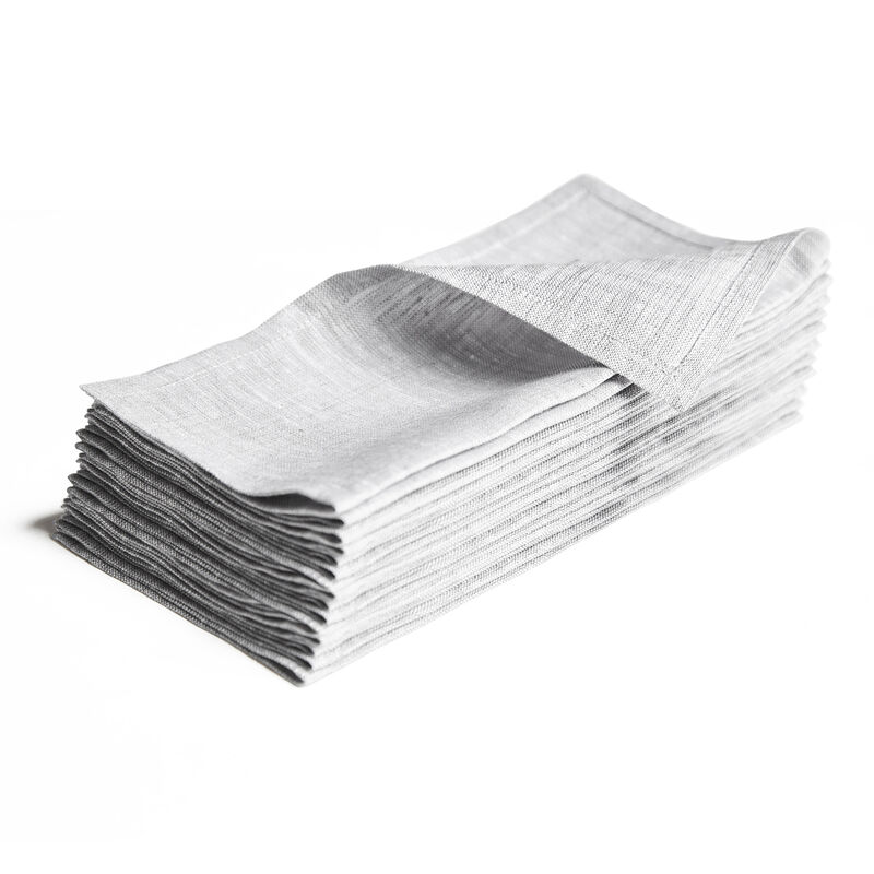 Solino Home 100% Pure Linen Cocktail Napkins Set of 12 | Athena