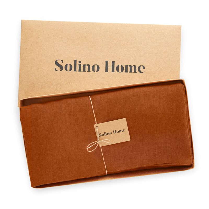Solino Home 100% Pure Linen Round Tablecloth | Sonoma