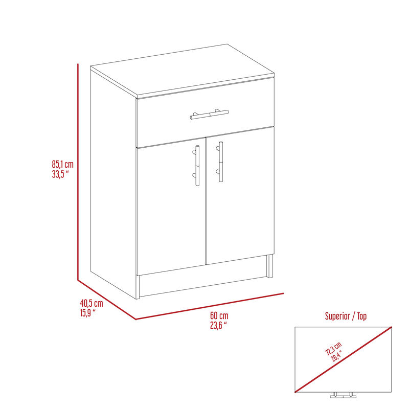 Pantry Cabinet Netal, Kitchen, White / Light Oak