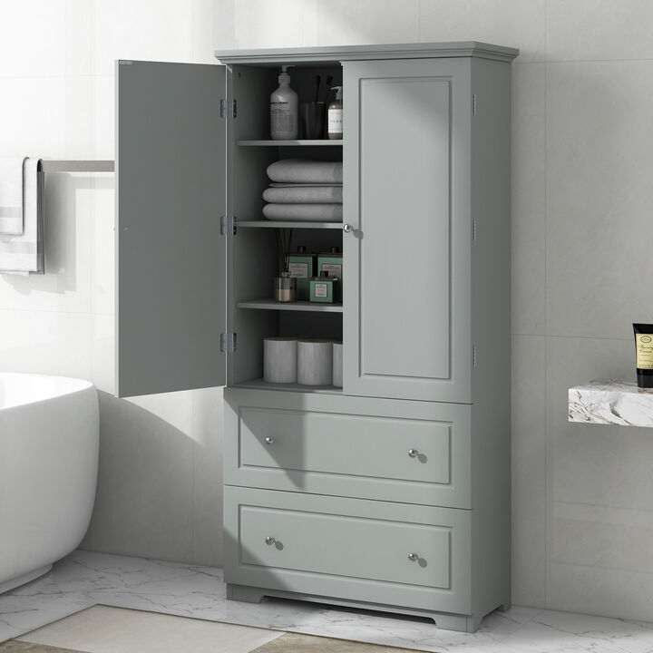Merax Solid Wide Bathroom Storage Cabinet