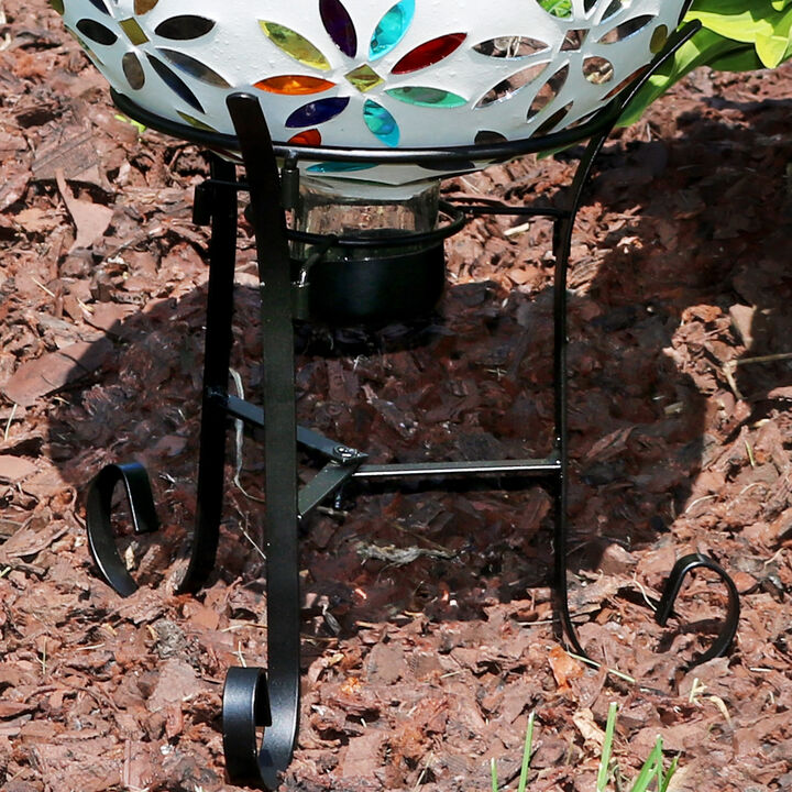 Sunnydaze Traditional Style Steel Outdoor Gazing Globe Stand - Black