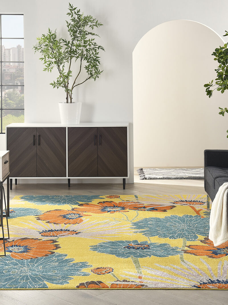 Allur ALR06 Yellow/Multi 4' x 6' Rug