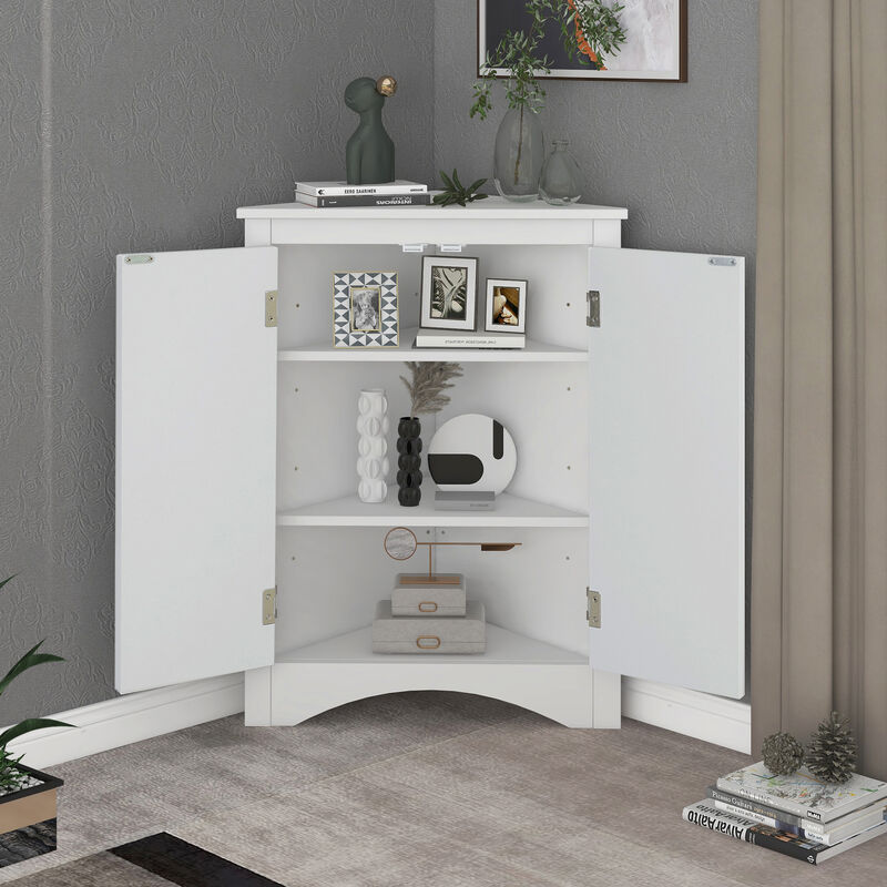 Merax Modern Triangle Bathroom Storage Cabinet
