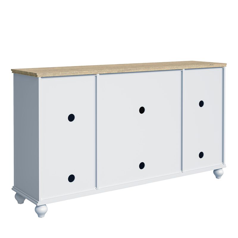 FESTIVO 63" Antique-Inspired Kitchen Buffet Sideboard Cabinet