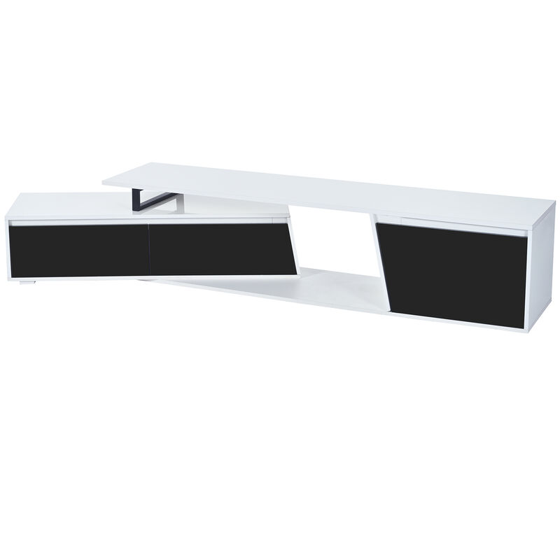 Merax Minimalist Rectangle Extendable TV Stand