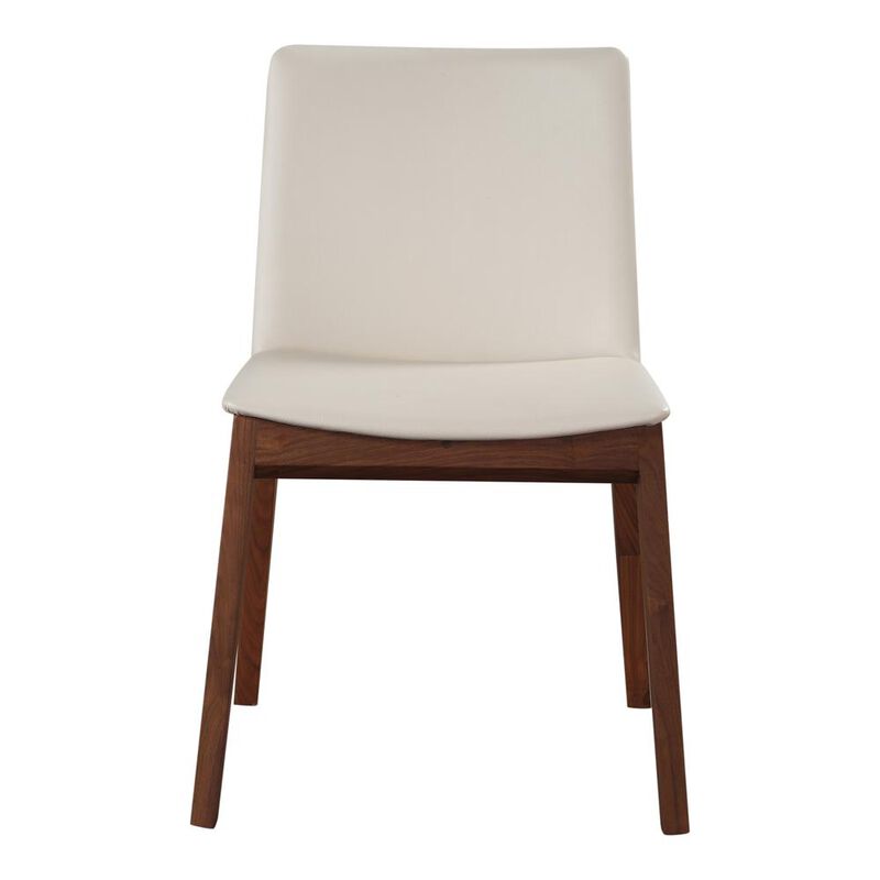 Moe's Home Collection Deco Dining Chair White Pvc-Set Of Two