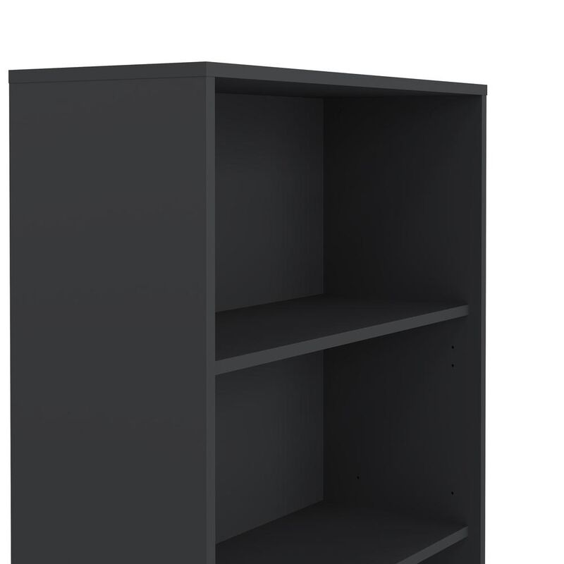 Tvilum Sign Adjustable 3 Shelf Bookcase, Open Storage Home Office Bookshelf, Matte Grey