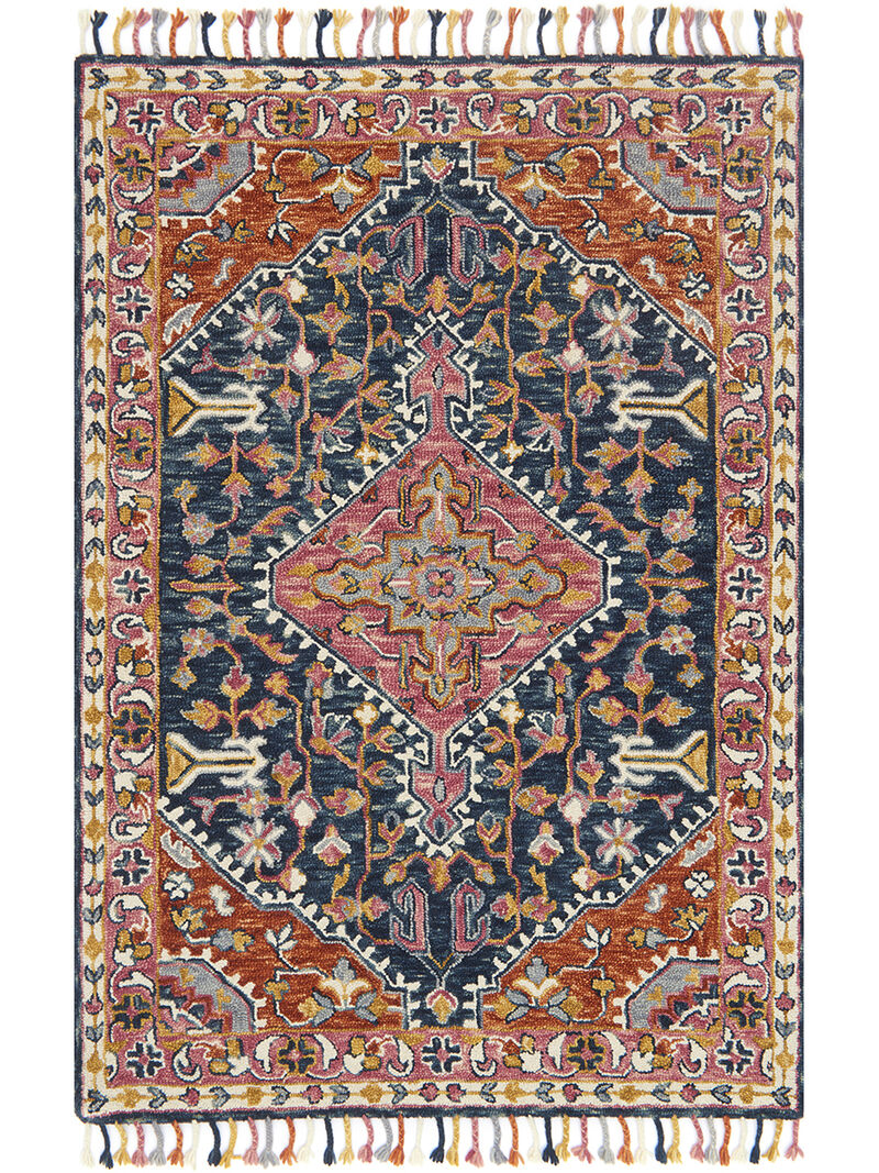 Zharah ZR01 Navy/Multi 7'9" x 9'9" Rug