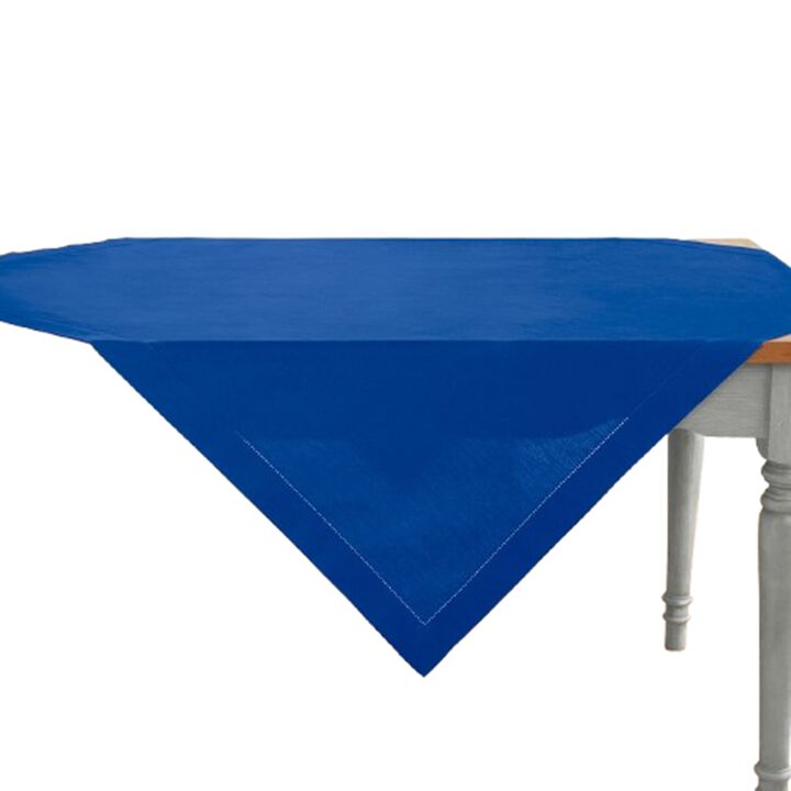 Solino Home Cotton Linen Hemstitch Table Throw 52 x 52 Inch