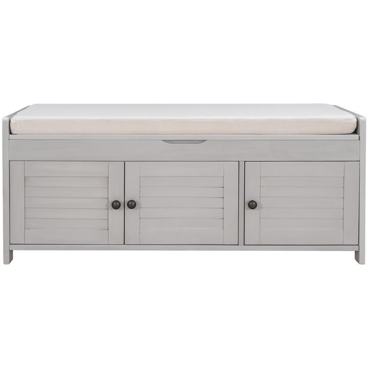 43.5 in. Bedroom Bench with 3 Doors