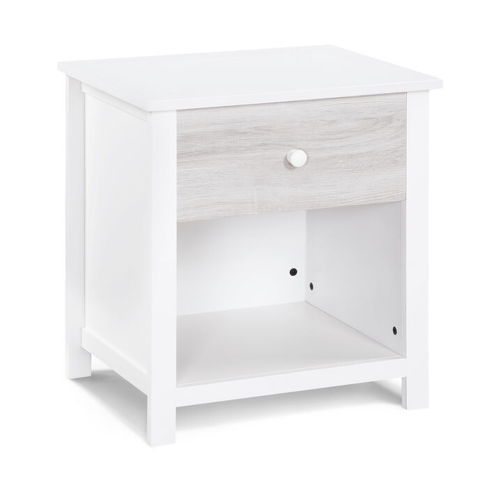 Olive & Opie Connelly Nightstand White/Rockport Gray