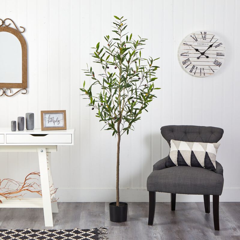 Hivvago 6 Feet Olive Artificial Tree