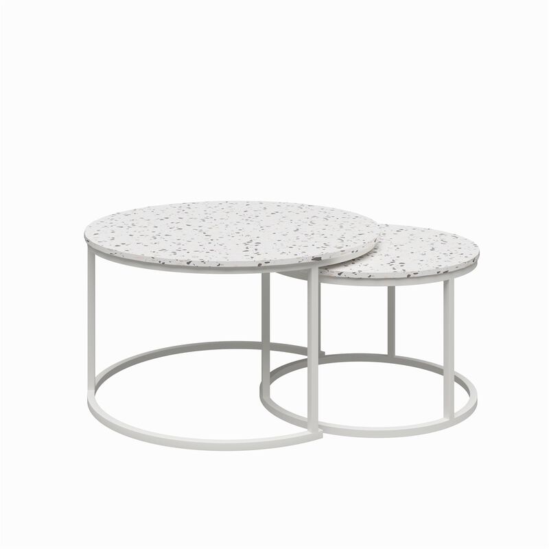 CosmoLiving by Cosmopolitan Amelia Nesting Coffee Tables, Terrazzo