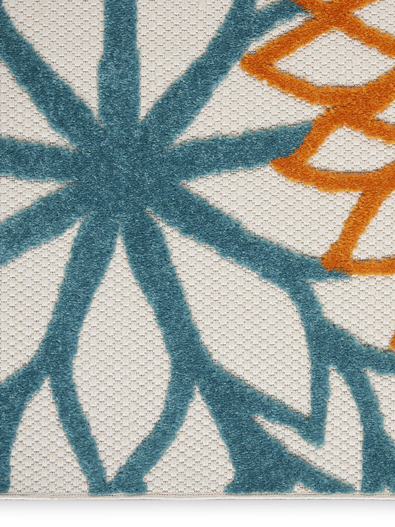 Aloha ALH05 Turquoise/Multicolor 6' x 9' Rug