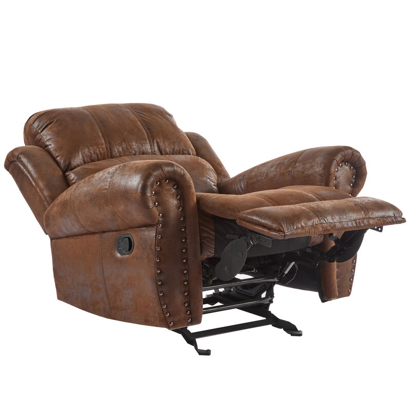 Merax Manual Suede Glider Standard Recliner Chair