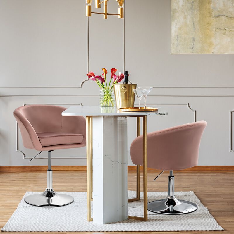 360-Degree Swivel Accent Chair with Round-Back
