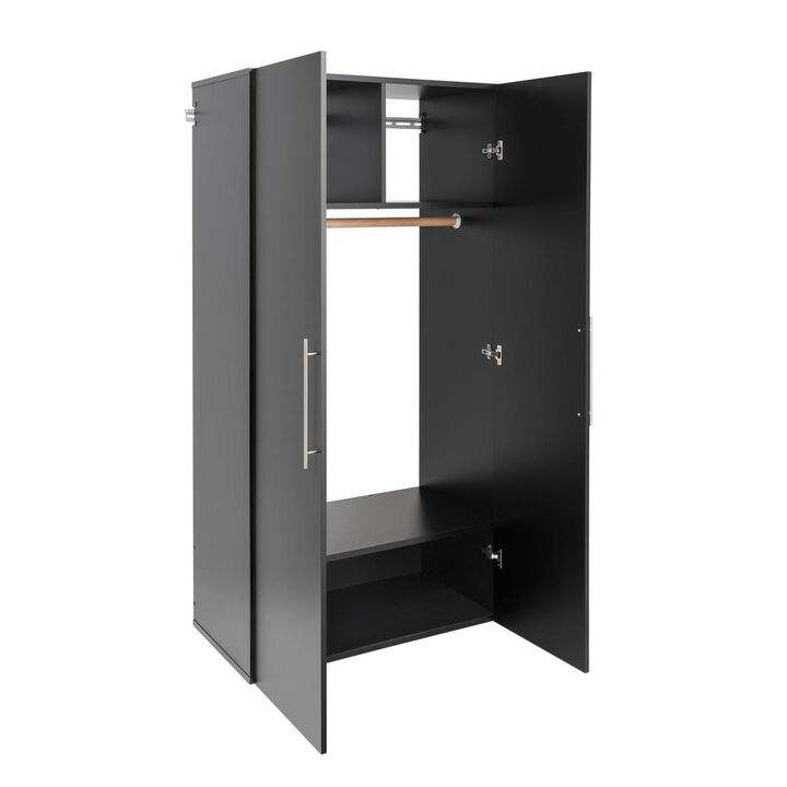 Prepac HangUps Wardrobe, Black