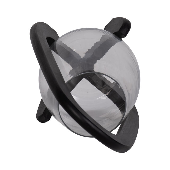 15" Glass Lantern with Handle
