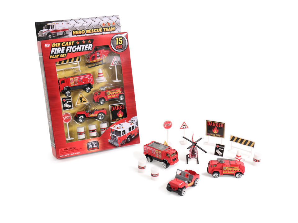 Die-cast Firefighter Play Set