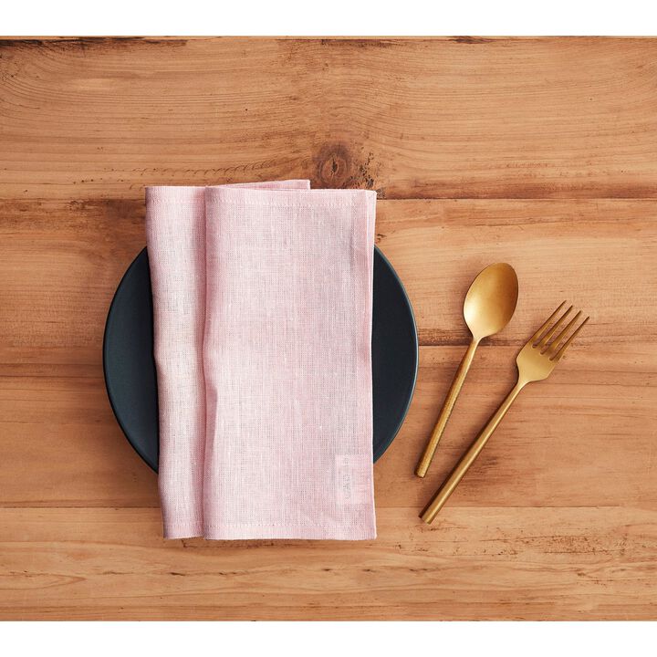 Solino Home 100% Pure Linen Athena Cocktail Napkins Set of 12 9 x 9 Inch for Spring & Easter