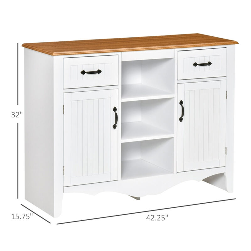 Kitchen Sideboard Storage Cabinet with Shelves for Coffee Bar