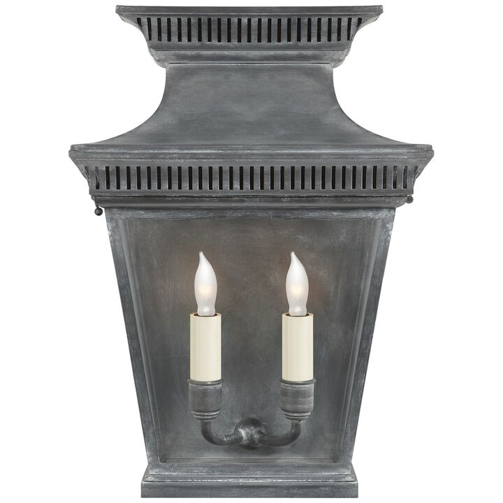 Elsinore Small 3/4 Wall Lantern in Weathered Zinc