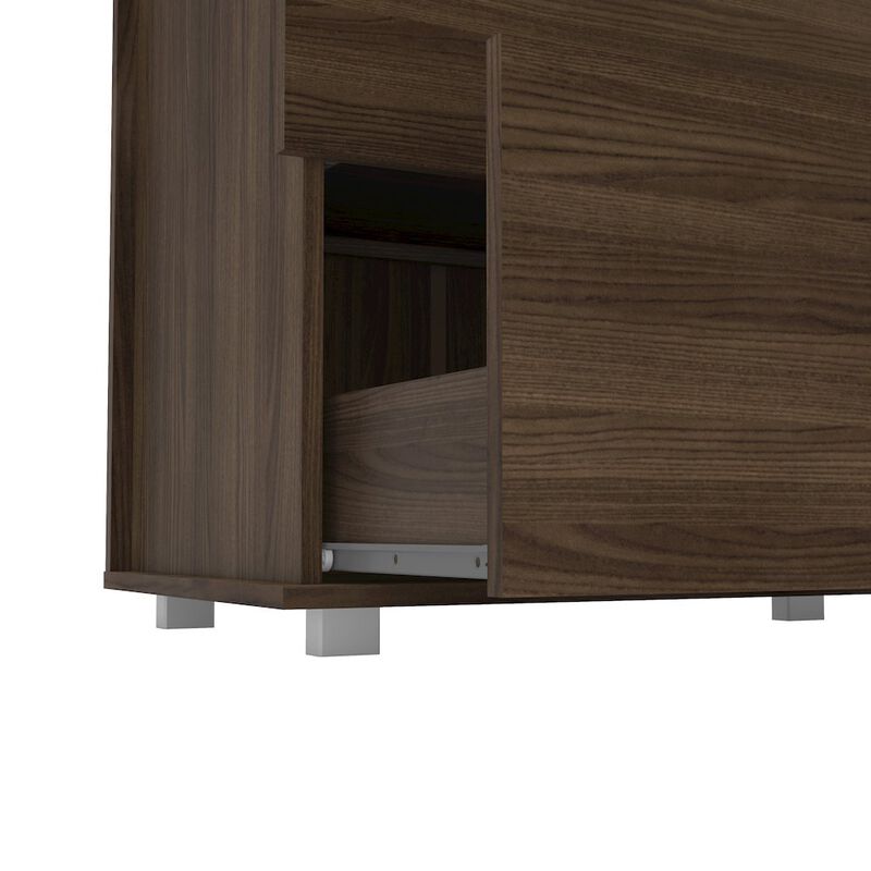 Polifurniture Madison Modern 6 Drawer Double Dresser, Walnut