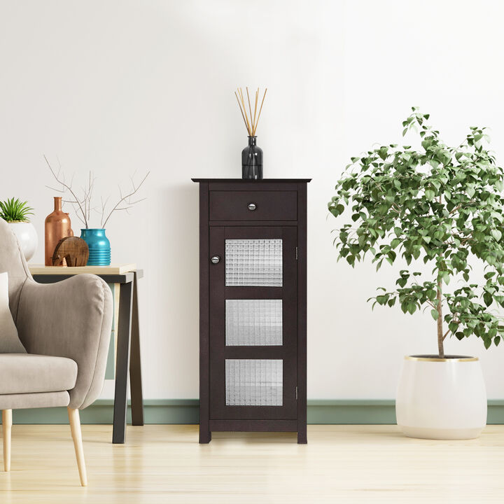 Teamson Home Chesterfield Floor Cabinet 1 Door and 1 Drawer