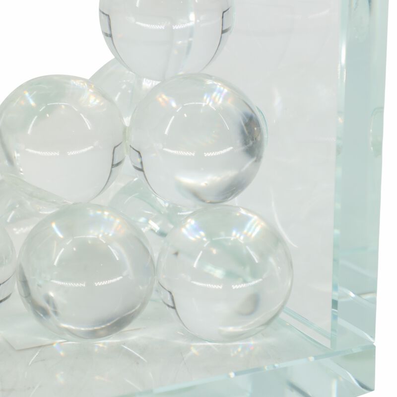 Clear Orb Glass Bookends