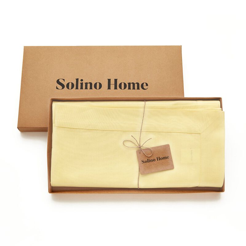 Solino Home Cotton Linen Plain Tablecloth | Dru for Thanksgiving, Christmas