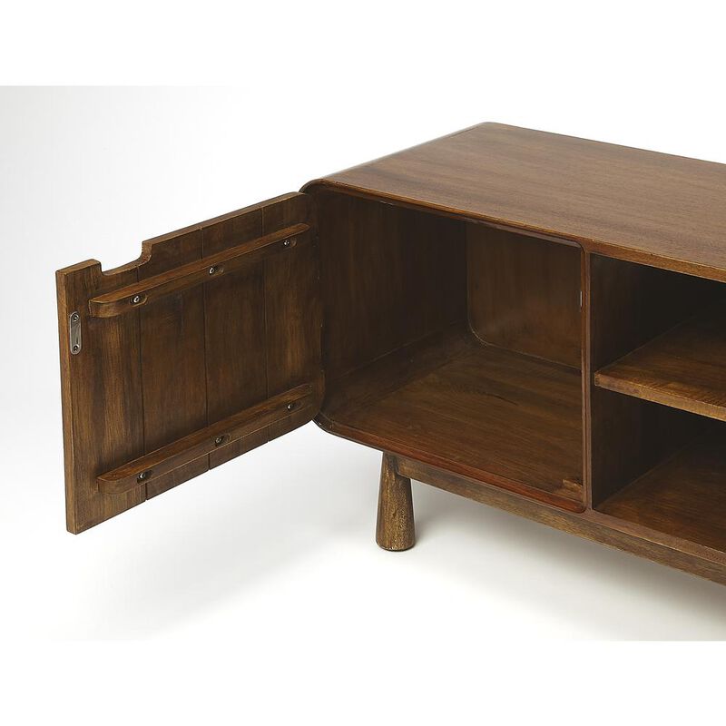 Butler Specialty Company Drayton Modern Wood 49.5 TV Stand, Medium Brown