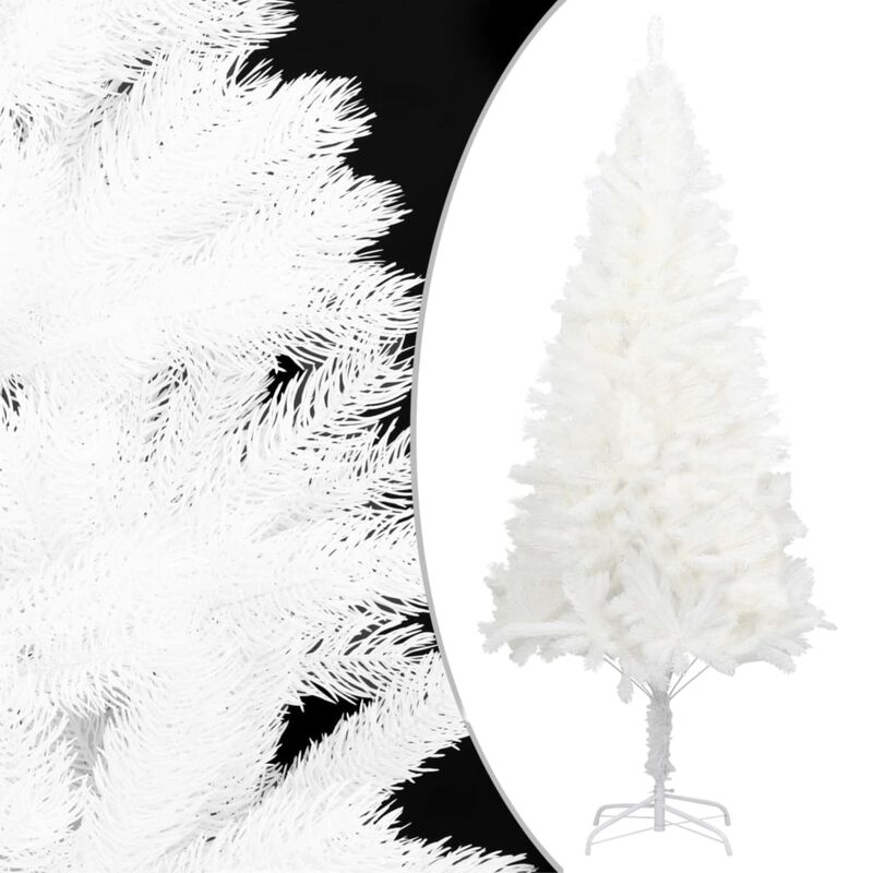 vidaXL Artificial Christmas Tree with LEDs&Ball Set White 94.5"