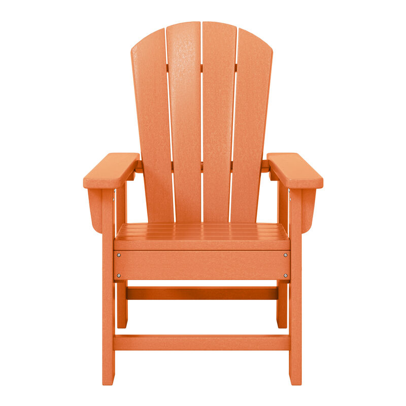 WestinTrends 2-Piece Kids Outdoor HDPE Adirondack Chair With Square Side Table Set