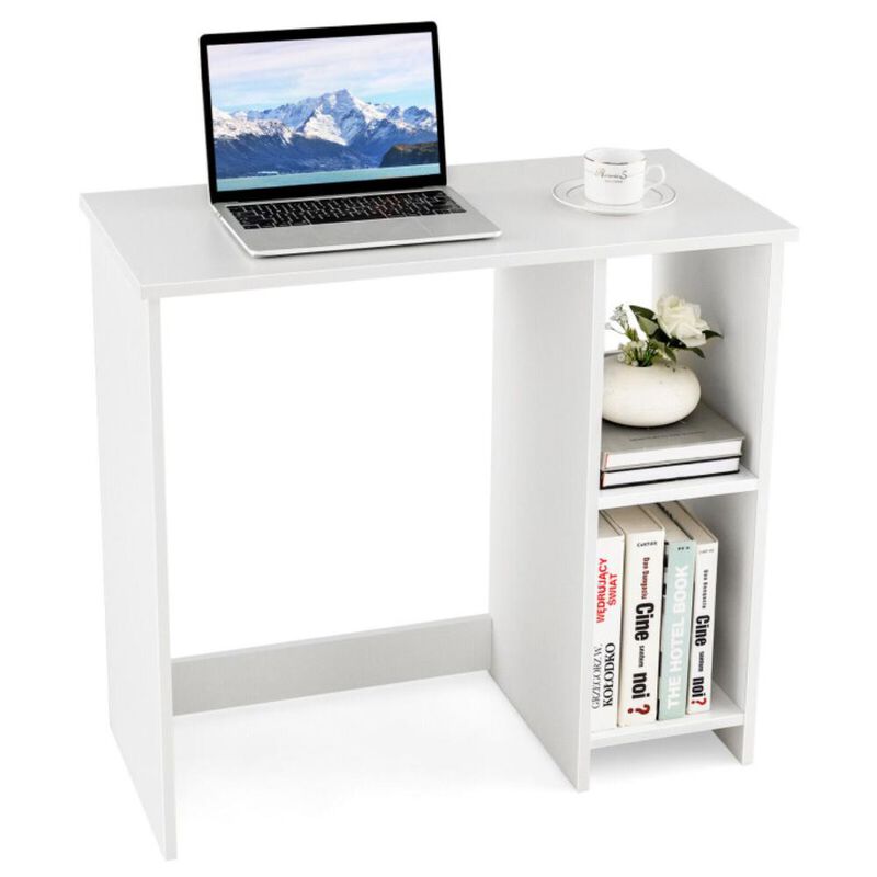 Hivvago 31.5 Inch  Modern Home Office Desk with 2 Compartments