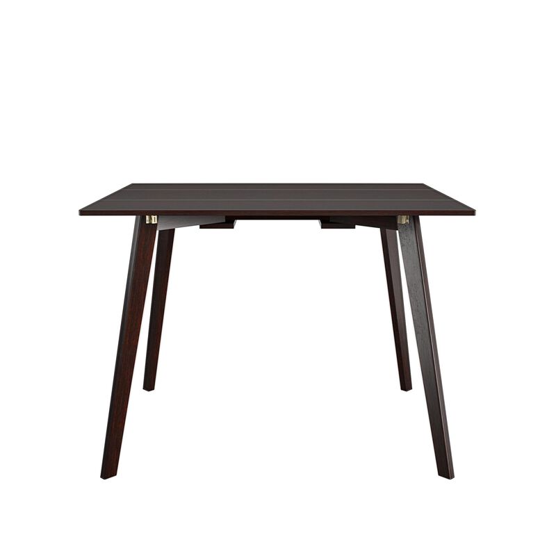 COSCO 30" x 48" Wooden Drop Leaf Multi-Purpose Table, Dark Mahogany