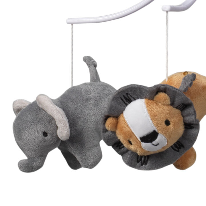 Bedtime Originals Jungle Fun Musical Baby Crib Mobile - Gray, Animals, Jungle