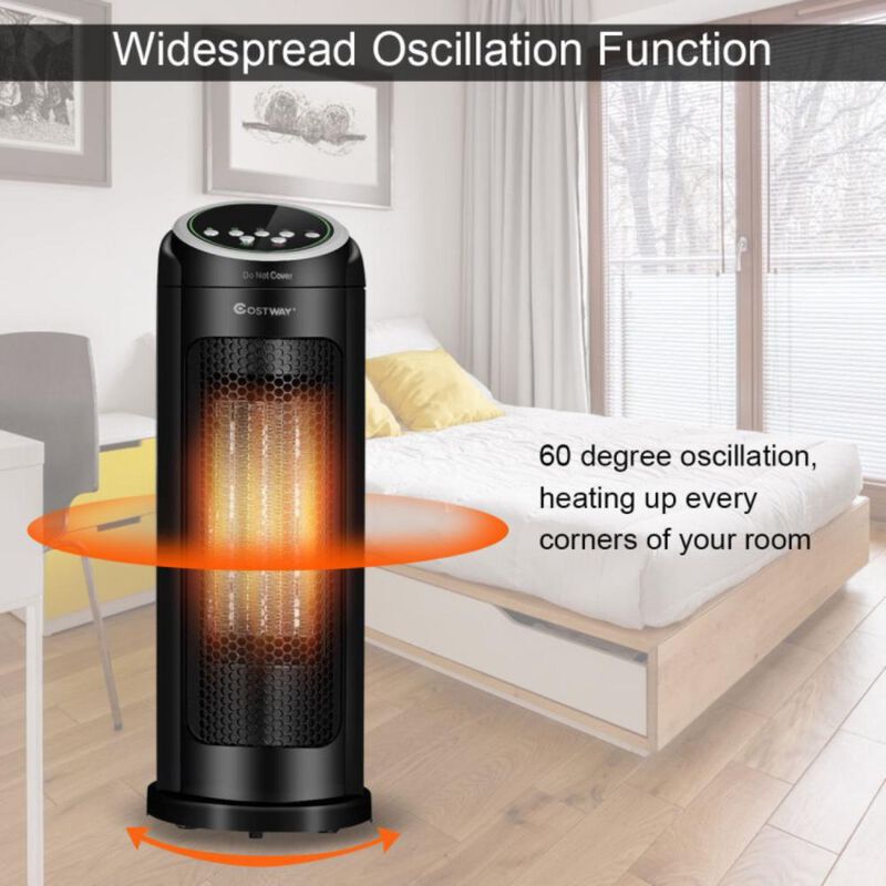 Costway 1500 W LED Portable Oscillating PTC Ceramic Space Heater