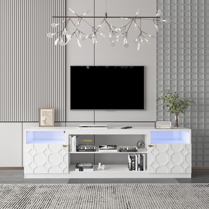 Black TV Stand Fits TVs up to 70 in. to 80 in.