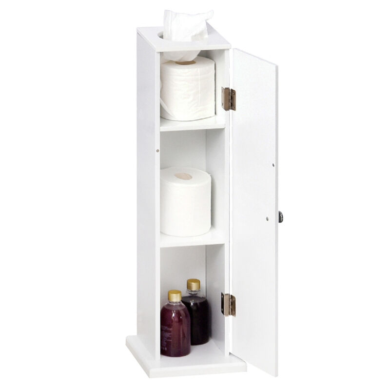 Multi-Purpose Paper Cabinet Side Table and Bathroom Corner Storage Cabinet