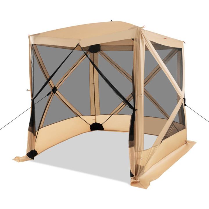 Hivvago 6.7 x 6.7 Feet Pop Up Gazebo with Netting and Carry Bag Hivvago 6.7 x 6.7 Feet Pop Up Gazebo with Netting and Carry Bag