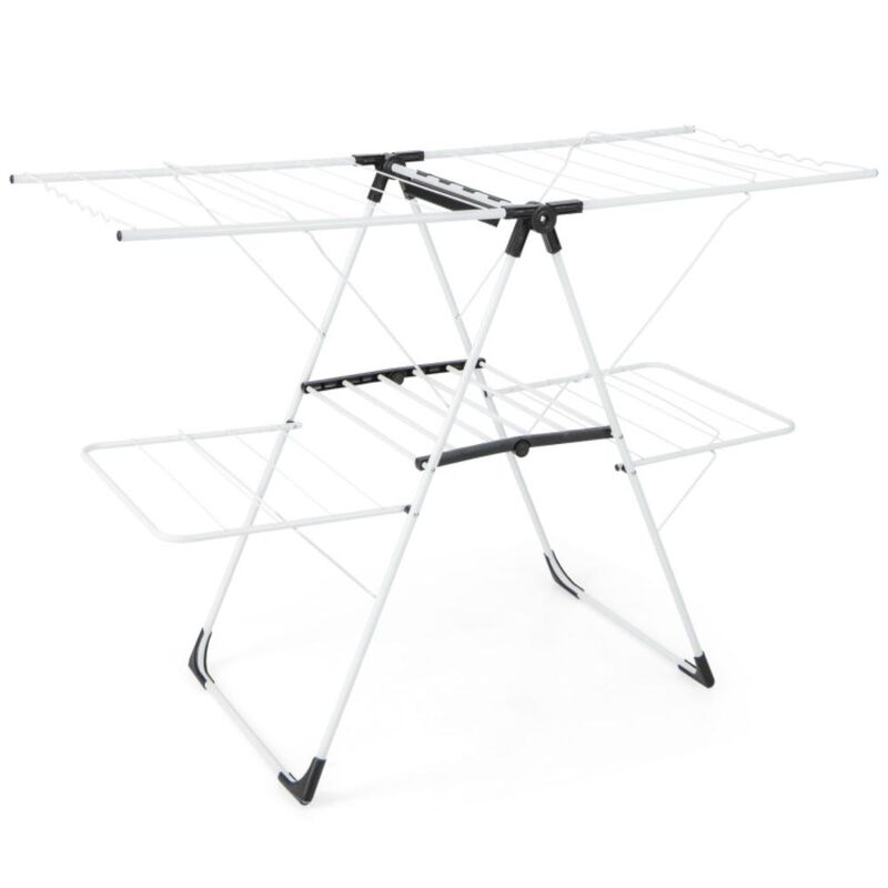 Hivvago 2-level Laundry Drying Rack with Height Adjustable Wings