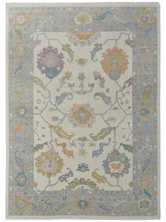 Karina 69G9F 8'6" x 11'6" Ivory/Orange/Blue Rug