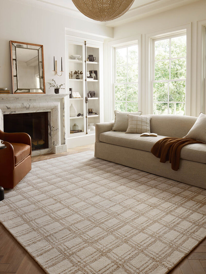 Polly POL-12 Cream / Sand 7''9" x 9''9" Rug by Chris Loves Julia