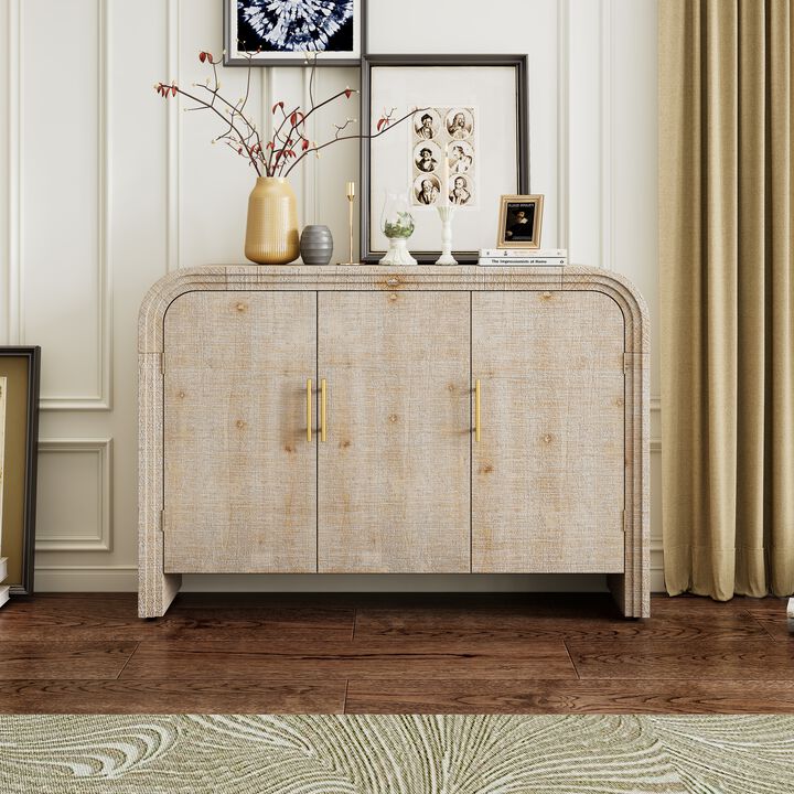 Merax Retro Minimalist Curved Sideboard