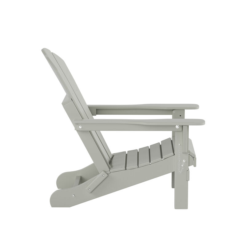 WestinTrends Outdoor Patio Adirondack Chair with Side Table