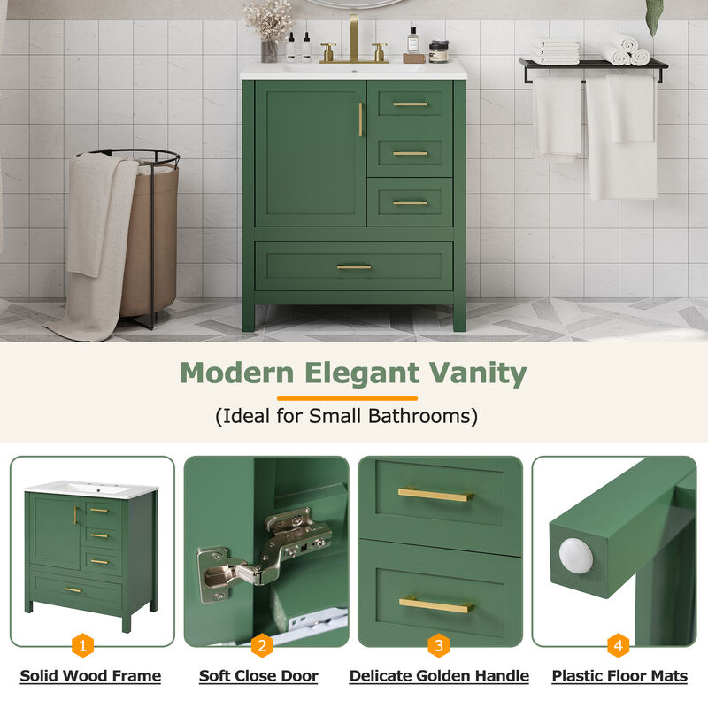 Merax Bathroom Storage Cabinet Vanity with Sink