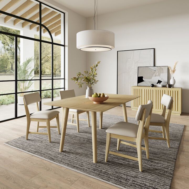 Jofran Bowie 66 Harvest Mid-Century Modern Drop-Leaf Dining Table
