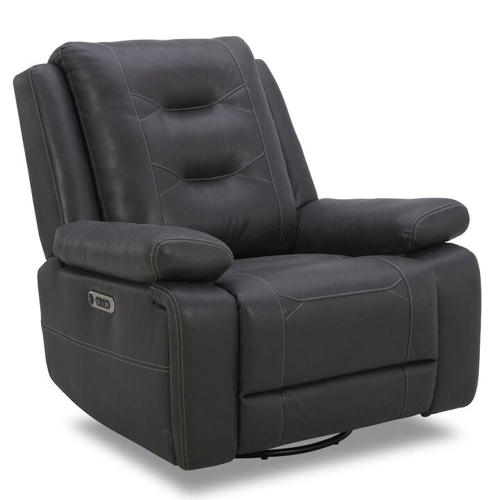 Parker Living Caldwell - Tahoe Charcoal Power Swivel Glider Recliner